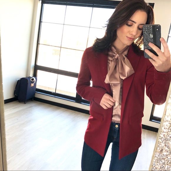 Jackets & Blazers - Burgundy Red Soft Blazer